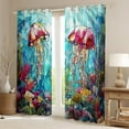 thumbnail image 2 of Erosebridal Marine Jellyfish Curtains for Living Room,Underwater World 30%-50% Blackout Curtains Set of 2 (38x45),Peincess Bedroom Decor, 2 of 6
