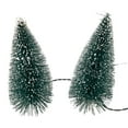 thumbnail image 3 of 2 Piece Set LED Warm White Lighted Frosted Tip Christmas Tree Figurine 6 Inch, 3 of 6