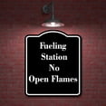 thumbnail image 2 of Fueling Station No Open Flames BLACK Aluminum Composite Sign 20''x24'', 2 of 9