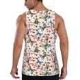 thumbnail image 3 of Easygdp Watercolor Floral With Butterflies Men's Tank Top, Sleeveless Muscle T Shirts, Breathable, Quick-Dry, Loose for Gym, Running, Fitness - Small, 3 of 9