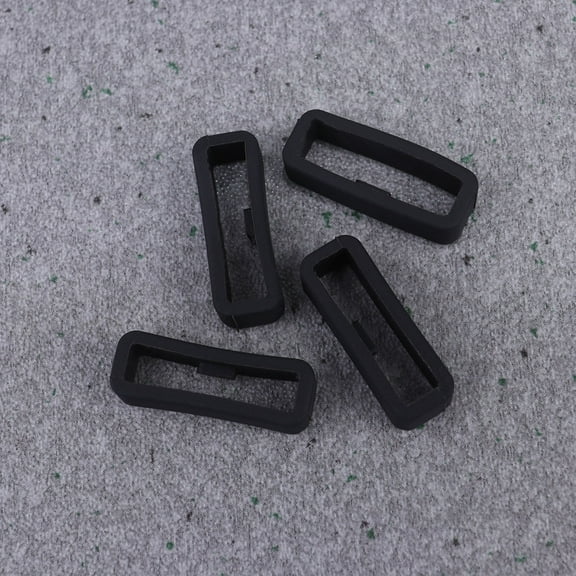 OFFIGAM 5Pcs Black Silicone Watch Band Loop Soft and Sturdy Bands Holder for Watches