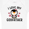 thumbnail image 4 of Inktastic I Love My Godfather with Cute Penguin and Hearts Girls Baby Bodysuit, 4 of 5