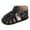 Black, variant on Buckle Closure Toddler Sandals, Flat Breathable Sole with Lightweight Design, Secure Fit Summer Footwear for Baby Boys Girls Park Exploration