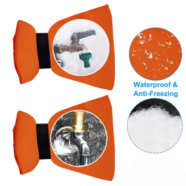 WREESH 2pcs Couvercle de Protection de Robinet d'Hiver Sortie d'Eau Extérieure Isolation de l'Eau Antigel
