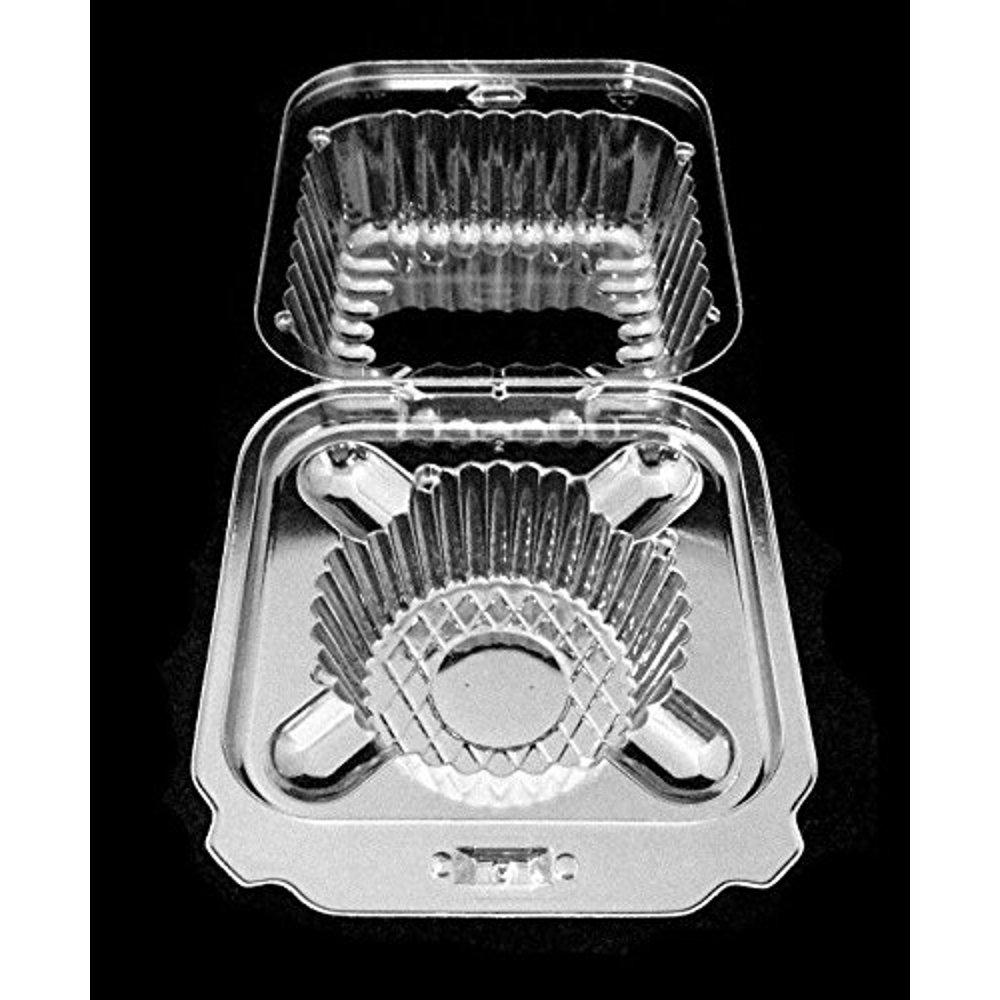 ParPak Single Cavity Clear Hinged Cupcake Holder Muffin Ramekin