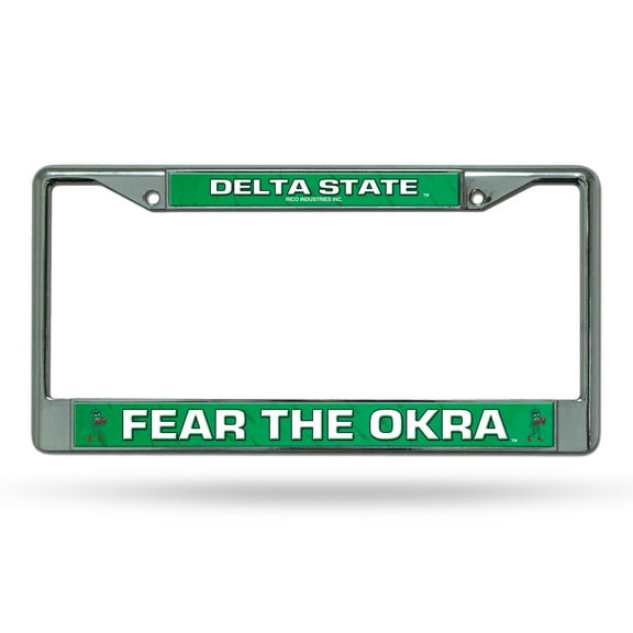 Delta State University Statesmen Premium Metal License Plate Frame Chrome Tag Cover, 12x6 Inch