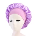 thumbnail image 2 of Gorro de dormir de satén liso para mujer, gorro de dormir de noche, gorro para el cuidado del cabello, gorro de dormir unisex para hombre y mujer, 2 of 5