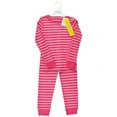 thumbnail image 2 of Hudson Baby Child Girl Cotton Pajama Set, Dark Pink Stripe, 8 Years, 2 of 4