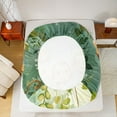 thumbnail image 5 of Feelyou Kawaii Monkey Animal Twin Sheet Sets, Green Leaf Plant Bedding, 3 Pieces, 5 of 7