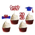 thumbnail image 1 of Decoraciones para Cupcakes de Graduación SakFestivo 36 Piezas Rojo y Azul, 1 of 5