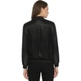 thumbnail image 2 of RUNQHUI Blouson Bomber pour Femme Léger Court Manteau Décontracté à Col Montant avec Fermeture Éclair Noir m, 2 of 5