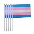 thumbnail image 1 of 50 banderas ondeantes de mano, banderas de paz transgénero, banderas gay, mini banderas para clubes, festivales escolares, fiestas empresariales, decoración, 1 of 7
