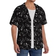 thumbnail image 2 of Gukieu Cute Skull Print Men's Short-sleeved Shirts, Button-down Pocket Shirts, T-shirts, Beach Vacation Travel Summer Clothing-4X-Large, 2 of 5