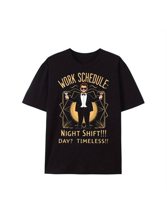 Made in USA, Funny Slogan, Crew Neck Comfortable T Shirt, 100% Cotton, Black Short Sleeve T Shirt, Printed T Shirt, All Season, Sport Outdoor, Men's Fitness, Wear Comfortable