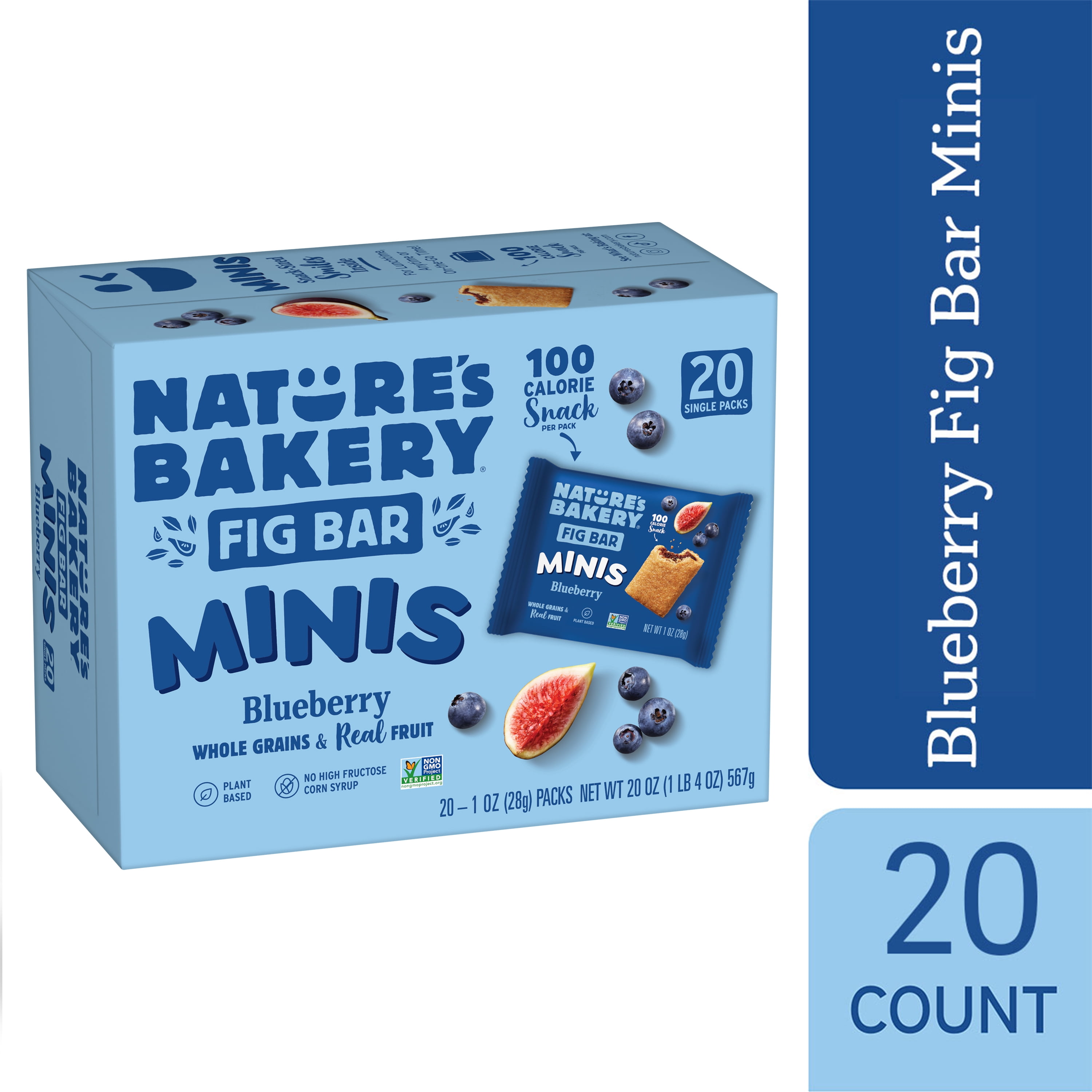 Nature’s Bakery Blueberry Fig Bar Minis, 1 oz, 20 Count