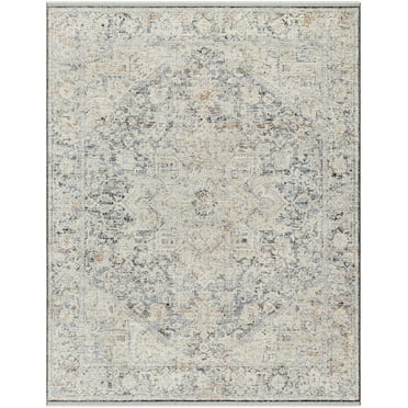 Mark&Day Area Rugs, 2x4 Darnetta Traditional Denim Beige Area Rug (2'4" x 3'9")