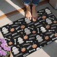 thumbnail image 4 of Black Halloween Ghosts Pumpkins and Bones Door Rugs,Washable Non Slip Door Mats Indoor,Decorative Door Mats,Entry Mat Indoor for Entrance,Bedroom,Kitchen,Bathroom,20"x32", 4 of 6