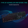 thumbnail image 3 of Teclado mecánico para juegos con cable retroiluminado con LED RGB, teclado mecánico para juegos 104 para jugadores de PC y trabajo Xemadio 2033359-3, 3 of 9