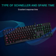 thumbnail image 3 of Teclado mecánico para juegos con cable retroiluminado con LED RGB, teclado mecánico para juegos 104 para jugadores de PC y trabajo Adepaton  2033359-4, 3 of 9
