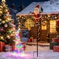 thumbnail image 4 of Yeciiwht Santa Claus Solar Watering Can Light – 32.7in Colorful Garden Stake Decoration Kettle Light, Outdoor Christmas Yard Lawn Light for Holiday Decor, 4 of 7