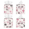 thumbnail image 2 of Yiaed Rabbit And Carrot Print Tissue Box Cover, PU Leather Decorative Organizer for Tabletop, Bathroom, Car, Office Creative Decorative, 2 of 7