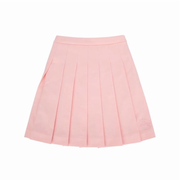 Burberry Kids Ekd Logo-Embroidered Pleated Skirt, Size 8Y