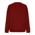 thumbnail image 5 of VNKIDY Women Relaxed Fit Crew Neck Long Sleeve Sweatshirt Casual Tops For Everyday Wear Solid Color Pullover Relaxed Fit Dailywear, 5 of 5