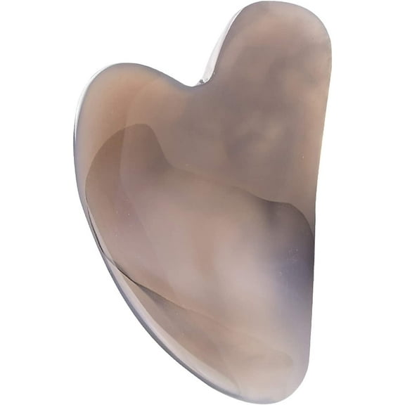 Gua Sha Scraping Massage Tools, GuaSha Facial Skin Tool, Natural Quartz Stone Board for Face Body Muscle Relaxing Massage SPA Acupuncture Trigger Point Treatment (#02 B)