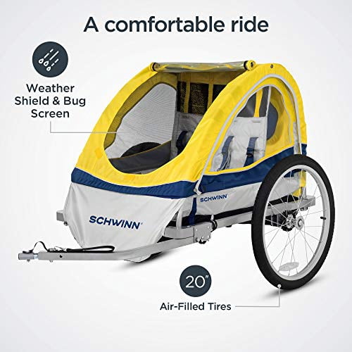 Schwinn Echo Trailblazer Child 2-Seat Child Bike Trailer