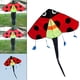 thumbnail image 3 of Ladybug Delta Kite Fly Kite con cola Fácil de volar Manga de viento Enorme Envergadura Gigante de una sola línea para jardín Juguete Viajes familiares Baoblaze cometa triangulo, 3 of 8