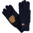 thumbnail image 1 of Unisex Cable Knit Inner Lined Anti-Slip Touchscreen Texting Gloves, 1 of 3