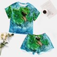 thumbnail image 4 of Ghostbusters Green Slimer Summer Home Suit For Womens Short-Sleeved Pajama Set 2pcs Loungewear Soft Sleepwear T-Shirts Tee Shirt Top And Short Sleeping Pants, 4 of 8