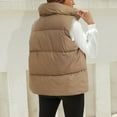 thumbnail image 6 of Durtebeua Cropped Outerwear Warm Puffer Lightweight with Pockets Puffer Vest Women's Vest, 6 of 6