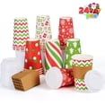 thumbnail image 6 of Joyfy 24 Pcs Christmas Disposable Paper Cups, 16 oz Xmas Dinnerware Cups With Cup Sleeves and Lids, 6 Designs Hot/Cold Beverages Tableware for Holiday Party Supplies, 6 of 9