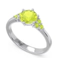 thumbnail image 2 of Diamond-Capitals 2.15 Carat Unique Round Cut Peridot Gemstone Bridal Ring for Women 14K White Gold Size 6, 2 of 7