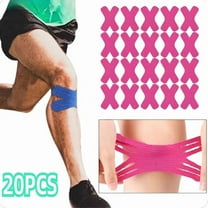 20pcs Kinesiology Tape Elastic Therapeutic Sports Tapes for Knee Shoulder and Elbow, Waterproof Athletic Physio Muscles Strips