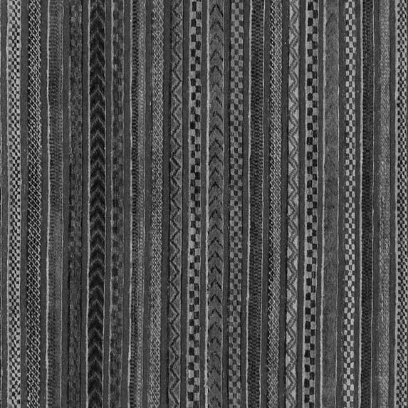 Ahgly Company Indoor Square Oriental Gray Modern Area Rugs, 8' Square