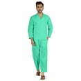 thumbnail image 1 of Inkmeso Classic Solid Cotton Nightwear Pajama Sets Button Up Pajamas For Men 2 Pc Nightwear, 1 of 7