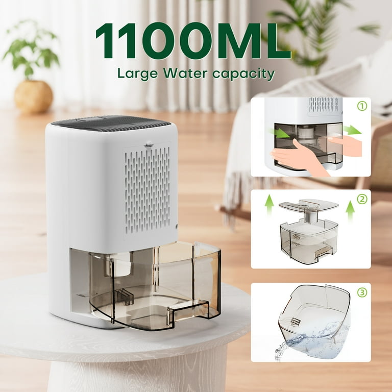 KLOUDIC Dehumidifier for Home (280 sq. ft), 37Oz Water tank,Portable and  Quiet with Auto Shut Off - Walmart.com
