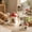 Red, variant on Cottage Style Pet Feeder Water Dispenser Food Storage Sealed Auto Refill for Cats Dogs Small Pets Indoor Feeding Station Cute Decor