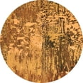 thumbnail image 1 of Ahgly Company Indoor Round Abstract Orange Modern Area Rugs, 6' Round, 1 of 4