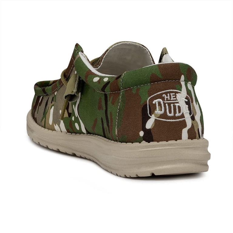 Hey Dude Men\'s Wally Camo Slip On Loafers Big Boy Hey Dude Wally Slip On Loafer in Linen Camo | Lucky  main image 2