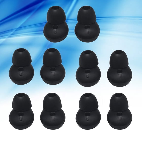 Nicehomfit 5Pairs Silicone Replacement Eartips Anti Slip Ear Buds Protective Cover for Sm R130 Black