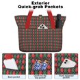thumbnail image 2 of Tote Bag for Women - Multicolor Christmas Pattern Shoulder Bag - Large Utility Work Duffle Bag with Zipper Handbag for Travel, Work, Sprots, 2 of 5