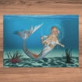 thumbnail image 6 of Ambesonne Mermaid Jigsaw Puzzle, Tropic Ocean, Heirloom-Quality Fun Activity for Family Durable Cardboard, 1000 pcs, Sea Blue Navy, 6 of 6