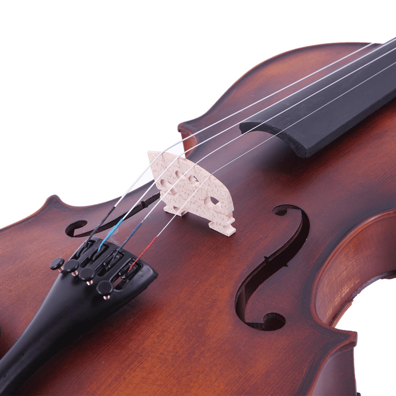 Hassch Violin 4/4 with Case, Rosin and Bow, Fiddle Beginner Set with Strings, Shoulder Rest and Electronic Tuner, Dark Goldenrod