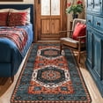thumbnail image 2 of Sonoro Kate 2.5x8 Area Rugs for Living Room Bedroom, Non Slip Boho Machine Washable Indoor Floor Carpet, Red-Blue, 2 of 6
