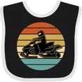 thumbnail image 3 of Inktastic Snowmobile Retro Sunset Boys or Girls Baby Bib, 3 of 4