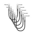 thumbnail image 1 of 5 Packs Guitar Effect Pedal Flat Patch Cables 6 Inch Length with 1/4 Inch Right Angle Connectors Patch Cable, 1 of 5