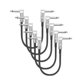 thumbnail image 1 of 5 Packs Guitar Effect Pedal Flat Patch Cables 6 Inch Length with 1/4 Inch Right Angle Connectors Patch Cable, 1 of 5